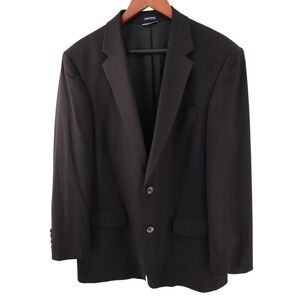 Saddlebred Mens Black‎ Two Button Motion Stretch Blazer Jacket 42R
